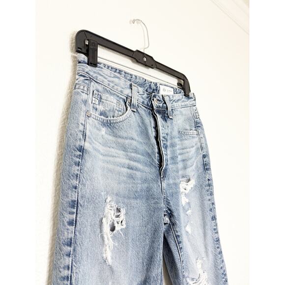 AG Adriano Goldschmied Alexxis Straight Leg Jeans Size 26 In Breeze Distressed - Picture 7 of 14